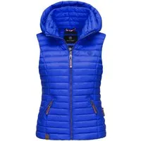 Navahoo Damen Übergangsjacke Shadaa Blau, Gr. XS - Modische, leicht gefütterte Steppweste mit abnehmbarer Kapuze für angenehmen Tragekomfort in der Übergangszeit - ideal für Outdoor-Aktivitäten und Reisen.