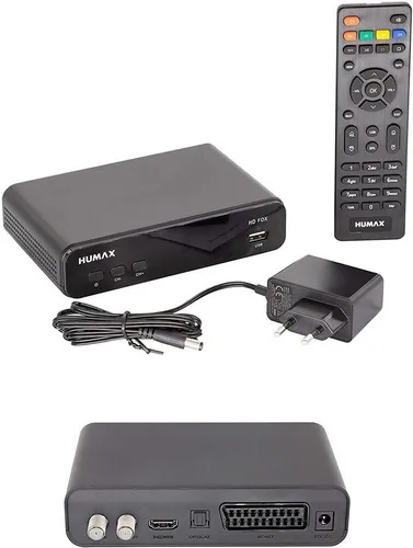 Humax HD Fox - Digitaler HDTV Satellitenreceiver 1080P, ideal für Camping mit 12V Anschluss und vorinstallierten Astra-Sendern