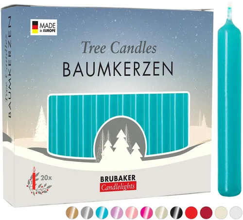 BRUBAKER Tafelkerze Baumkerzen aus Wachs - 100er Pack - Stabkerzen für Weihnachtsdekoration, rauchfrei und geruchsneutral, ideal für festliche Anlässe und romantische Stunden mit stimmungsvollem Licht.