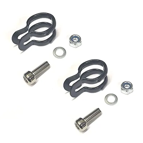 STK. Rahmenschellen für Gepäckträger Ø18-20 mm inkl. Befestigungsmaterialien, schwarz 2