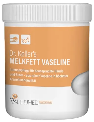 Kerbl Melkfett aus Reiner Vaseline | 500 ml, beruhigende und feuchtigkeitsspendende Euterpflege aus reiner Vaseline, Made in Germany