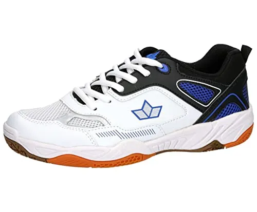Lico Unisex Sprint Indoor Hallenturnschuh, Weiss schwarz blau, 39 EU - Herren-Hallenschuhe mit strapazierfähigem Nylon-Obermaterial, ideal für Indoor-Sportarten und optimalen Halt.