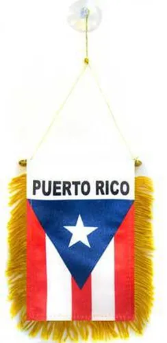 Wimpel PUERTO RICO 15x10cm - PORTORIKO Mini Flagge 10 x 15 cm - Auto Pennant spe