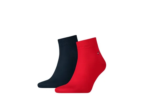 Tommy Hilfiger Kurzsocken TH MEN QUARTER (2 Paar) weicher, elastischer Rippenbund, klassisches Tommy Hilfiger Logo
