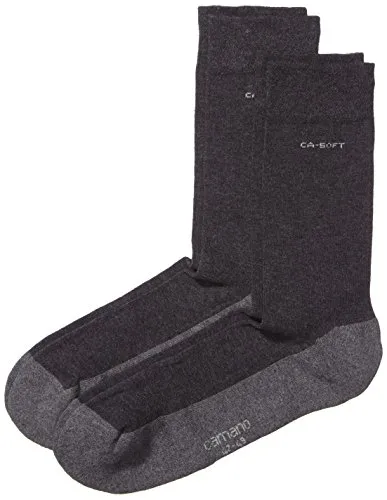 Camano Unisex - Erwachsene Socke 2 er Pack 3652, Gr. 47-49, Grau (anthracite 08)