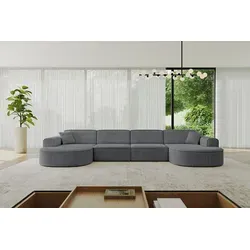 ALTDECOR Ecksofa MARI-U2 - U-Form 380x165 cm - Duneklgrau - Ecksofa in U-Form mit hochwertiger Polsterung für maximalen Komfort. Ideal für stilvolle Wohnzimmer und gemütliche Abende mit Familie und Freunden.