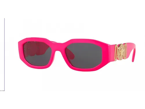 Versace VE4361 Unisex-Sonnenbrille in Pink - Stylische Unisex-Sonnenbrille mit schmalem Vollrand aus leichtem Kunststoff, ideal für einen modischen Look an sonnigen Tagen.