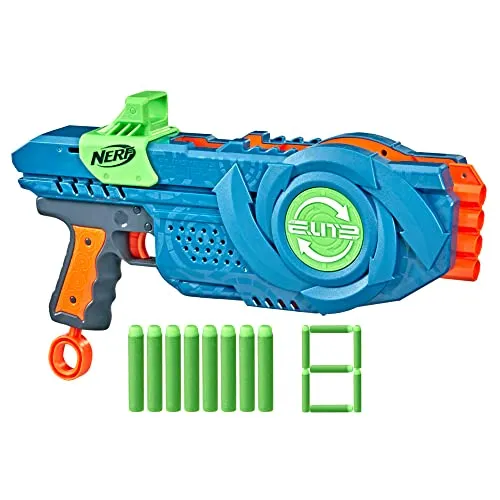 Nerf Elite 2.0 Flipshots Flip-8 Blaster, 8 Dart-Läufe für doppelte Feuerkraft, Kapazität für 8 Darts, 8 Nerf Darts