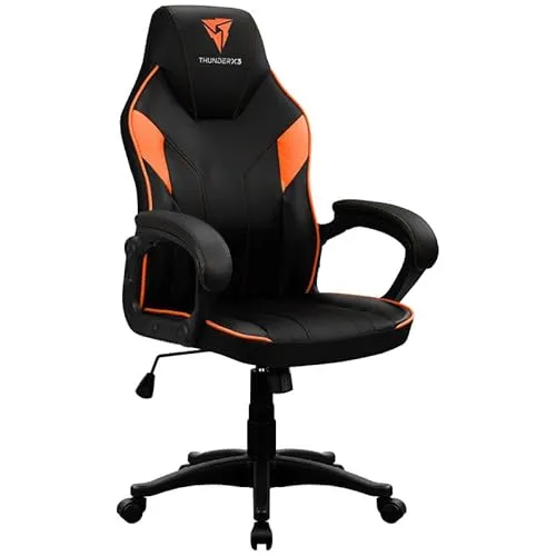 ThunderX3 EC1 Gaming-Stuhl, Kunstleder, Schwarz/Orange, Single