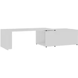 Moderner Couchtisch Weiß 150x50x35 cm aus Holzwerkstoff