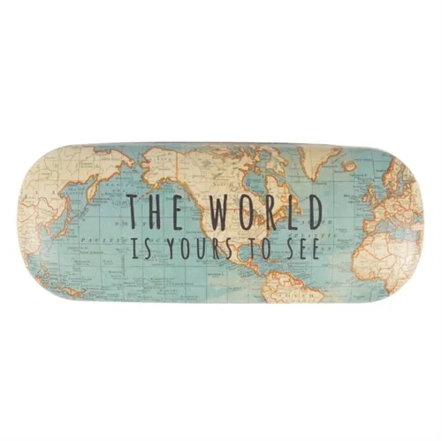 Vintage Map Glasses Case Book NEU