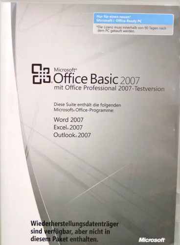 Produktbild MS OFFICE BASIC 2007 | Vollversion Lizenz für Windows