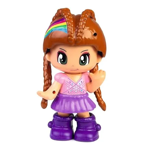 Pinypon - Iris Surprise Puppencontainer - Große Aufklappbare Puppen Aufbewahrungsbox mit 6 Geheimfächern und exklusiver Mini Iris Figur, ideal für Ordnung im Kinderzimmer und zum Spielen.