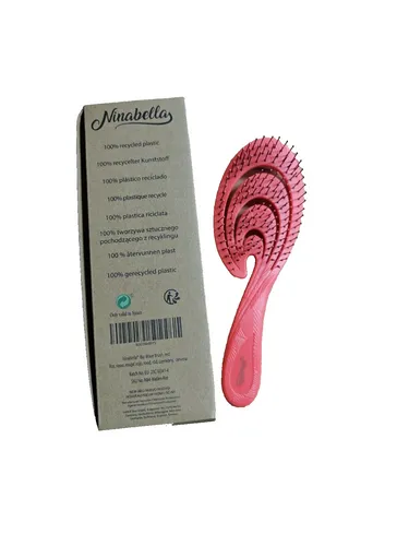 Ninabella Bio Haarbürste - Detangler Bürste aus reycleten Material - Rot