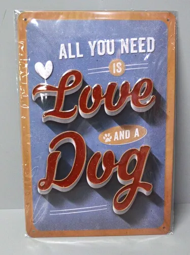 Nostalgic-Art Retro Blechschild Metallschild 20x30cm - Love Dog Vintage Design