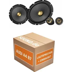 Pioneer TS-A1601C Einbaupaket für Audi A4 B7 Hecklautsprecher - Komplettes Lautsprecher-Einbaupaket für Audi A4 B7 (2004-2008) mit hochwertigen Pioneer Komponenten. Einfache Installation für verbesserten Sound in Ihrem Fahrzeug.