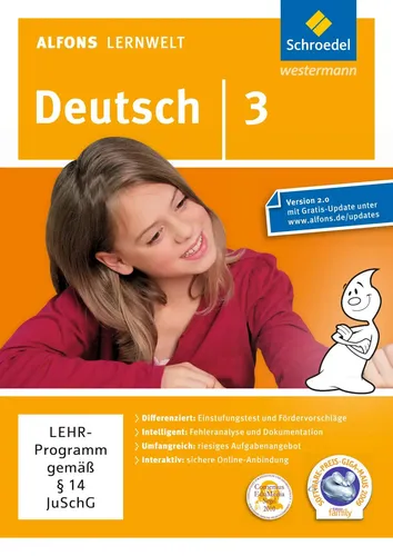 Alfons Lernwelt Lernsoftware Deutsch 3 | DVD-ROM von Ute Flierl - Lernsoftware für die Grundschule, ideal zur Unterstützung des Deutschunterrichts. Fördert den Erstspracherwerb mit interaktiven Übungen und Spielen.