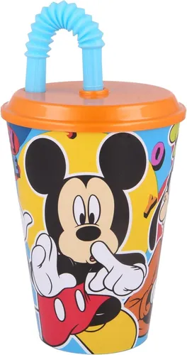 Mickey Mouse Und Freunde Becher 430Ml Mit Strohhalm von Mickey Mouse