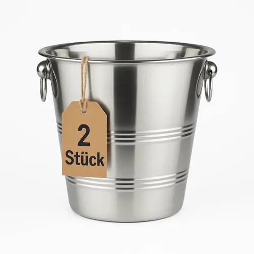 BigDean Sektkühler klassicher Sektkübel aus Edelstahl