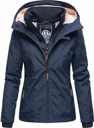 Marikoo Damen Übergangs Outdoor Jacke Windbreaker Regenjacke Erdbeere Navy Gr. 34 - XS