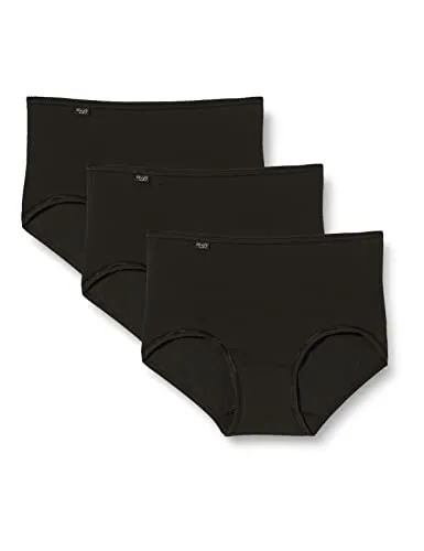 Sloggi Damen Slip, Baumwollmischung, Schwarz, 44