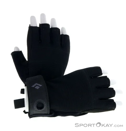 Black Diamond Crag Half Finger Herren Handschuhe-Schwarz-S in schwarz von Black Diamond