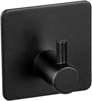 Wenko Wandhaken Ureo Schwarz, 2er, Edelstahl rostfrei