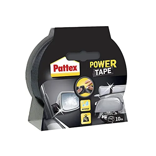 Pattex Power Tape, Reparaturband mit ausgezeichneter Haftung, starkes Klebeband in schwarz, 3-lagiges Wasserband, Rolle 48mmx10m