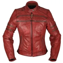 Modeka Iona Damen Motorrad Lederjacke in rot von Modeka