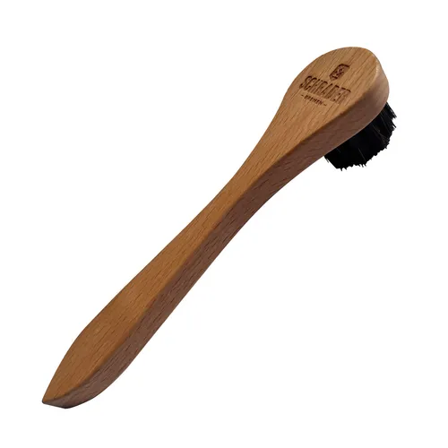 SCHRADER Tiegelbürste Leder Bürste Kunstleder Textilien Holzmöbeln Plastikfrei