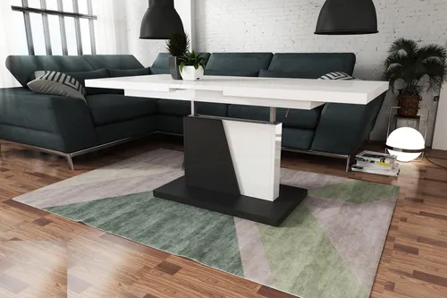 Grand Noir Ausziehbarer Couchtisch 120/180cm in schwarz von Mazzoni