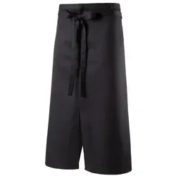 Schürze B 100 x L 80 cm Gehschlitz mittig Fb. schwarz : 65% Polyester 35%Baumwolle 220 g/m2 : schwarz