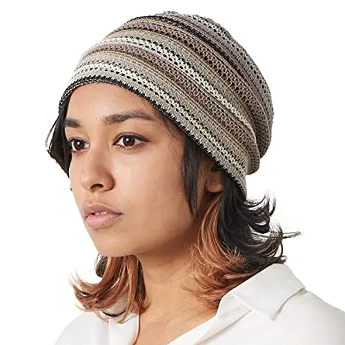 CHARM Herren Damen Häkel Beanie Hut Mütze Sommer Mode Unisex Beige