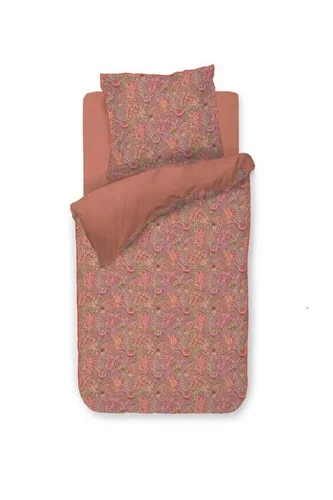 PiP Studio Perkal Bettwäsche 155x220 Kitenge Terra in pink von Pip Studio