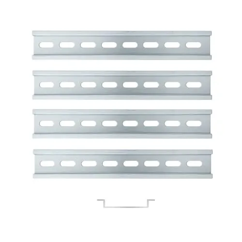 ARLI Hutschiene 4 Stück 200 mm gelocht Tragschiene 35 x 7 mm aus verzinktem Stahl für Verteilerkasten Schaltschrank Montage DIN Schiene für Montageplatte