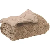 vidaXL Gepolsterte Ganzjahresbettdecke Taupe 220 x 260 cm