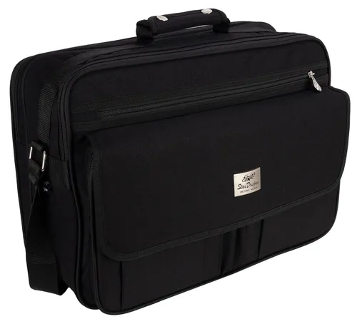 XXL Arbeitstasche Umhängetasche für Flugbegleiter, Schwarz - Robuste Umhängetasche mit verstellbaren Trägern und viel Stauraum, ideal für Reisen, Arbeit und Freizeit. Perfekt für Laptops bis 15 Zoll und umweltfreundlich.