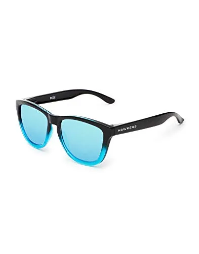 HAWKERS FUSION Sonnenbrille für Herren und Damen - Unisex Sonnenbrille mit braunen Farbverlaufsgläsern und transparentem Rahmen. Ideal für einen urbanen Stil, 100% UV-Schutz und hervorragende optische Qualität. Perfekt für den Einsatz im Freien!