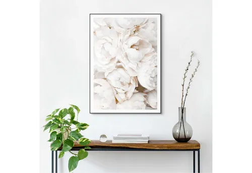 Reinders! Bild mit Rahmen White Roses - Elegante Wanddekoration - Bilder in rechteckigem Rahmen aus Holz, 50x70 cm, verleiht jedem Raum einen Hauch von Eleganz und Frische.