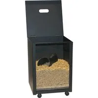 Produktbild Lienbacher Pelletsbox Schwarz beschichtet eckig