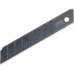 Ecobra Cuttermesser-Klingen 770949, Abbrechklinge, 18mm aus Carbonstahl, 3-fach geschliffen, 6 Stück