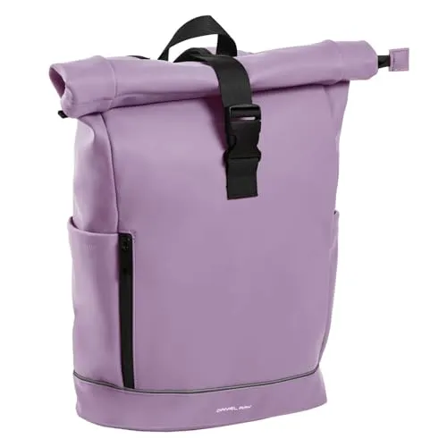 Daniel Ray Rolltop-Rucksack Highlands - Lila Laptoprucksack mit gepolstertem Rücken - Stylischer Rolltop-Rucksack mit sicherem Laptopfach und gepolstertem Rücken für hohen Tragekomfort. Ideal für Alltag, Reisen oder Uni - kombiniert Funktionalität und modernes Design.