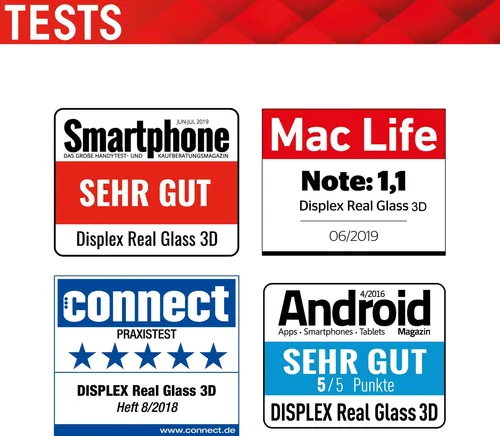 Displex Panzerglas (10H) für Samsung Galaxy S22 Ultra - Full Cover, kratz- und schlagfest für optimalen Schutz