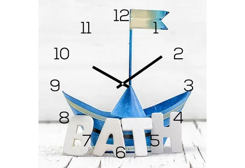 Levandeo® Wanduhr Alu-Dibond 30x30cm in blau von Levandeo