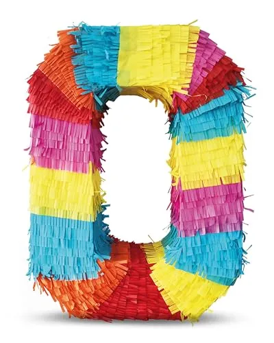 Pinata Zahlen 0-9 Kinder Geburtstag Schlag-Pinata 50 x 35 x 8cm Dekoration Geburtstagsdeko (0)