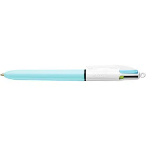 BIC 4-Farben-Kugelschreiber 4-Colours Fun hellblau, Schreibfarbe: turkisblau, pink, hellgrun, lila, 1 St.