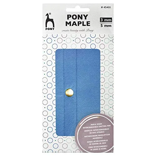Pony Rundes, austauschbares Stricknadel-Set aus Ahornholz