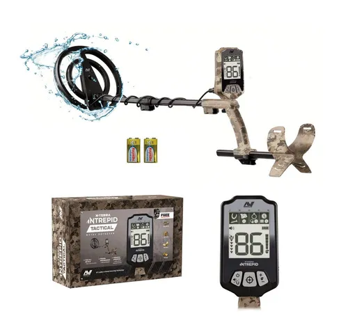 Minelab X-Terra Intrepid Tactical Metal Detector - Ortungsgeräte: Professioneller Metalldetektor mit wasserdichter 10-Zoll-Spule, ideal für verschiedene Umgebungen und einfach zu bedienen.