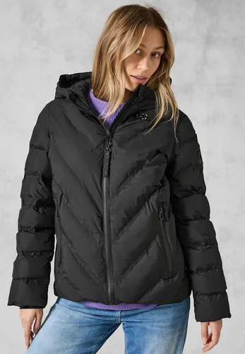 CECIL Steppjacke für Damen, Gr. XL, schwarz - Funktionsjacke aus 100% Polyester mit moderner Steppung, schützt zuverlässig vor Kälte und Wind. Praktische Kapuze und gefütterte Taschen machen sie zum idealen Begleiter für kalte Tage.