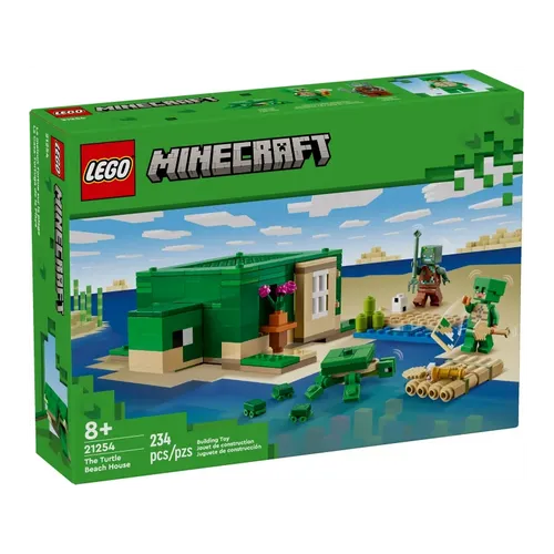 LEGO 21254 Das Schildkrötenstrandhaus – LEGO Minecraft - Entdecke das kreative Schildkrötenstrandhaus mit 234 Teilen. Ideal für Kinder ab 8 Jahren, fördert das Spielen und Bauen ohne Batterien.